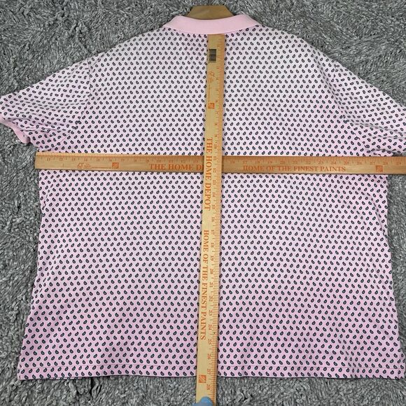 Polo Ralph Lauren Polo Shirt Men's XXL Classic Fit Pink Paisley All Over Print - Picture 6 of 6